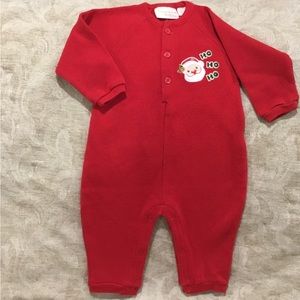 Christmas onesie with faux back opening